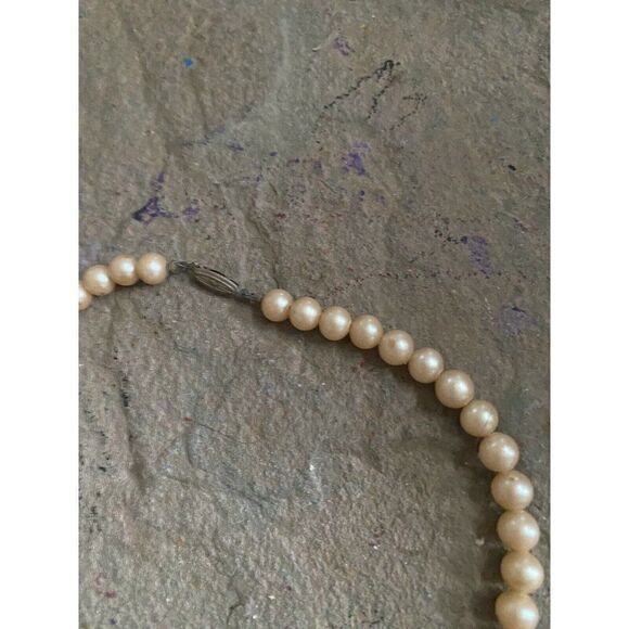 Vintage Necklace Pearl Collar Secretary Library NG - Picture 4 of 7